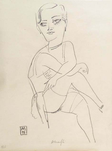 Alberto Manfredi, seated woman